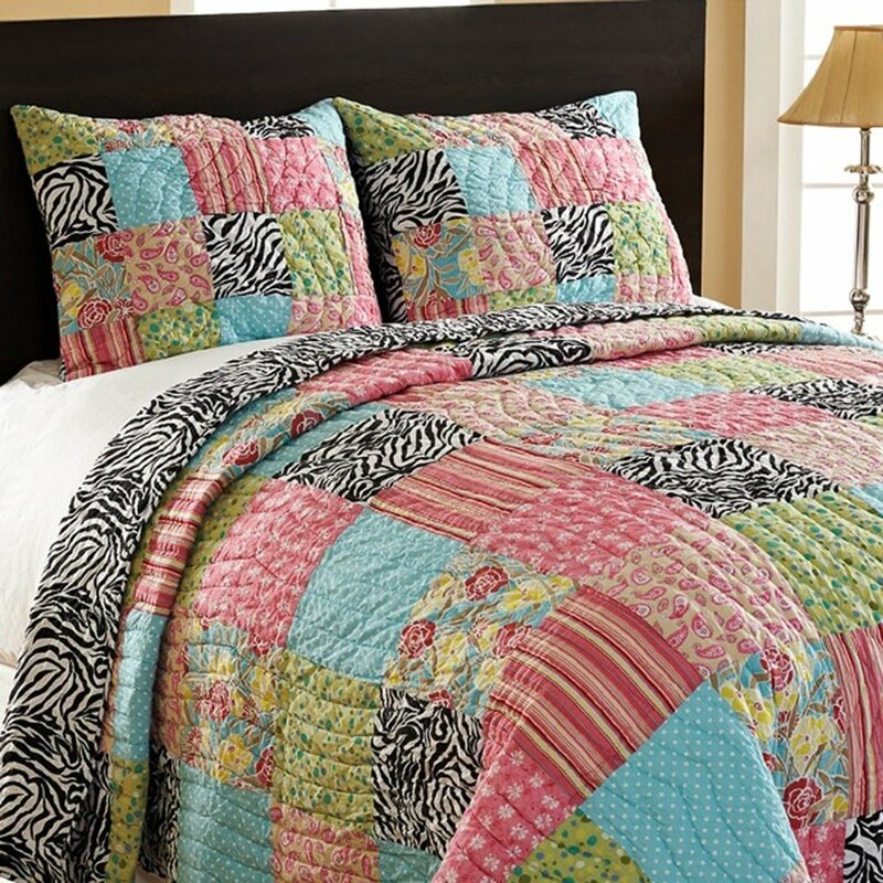 World Menagerie Zebra Multi-patchwork Quilt, King Set | Wayfair