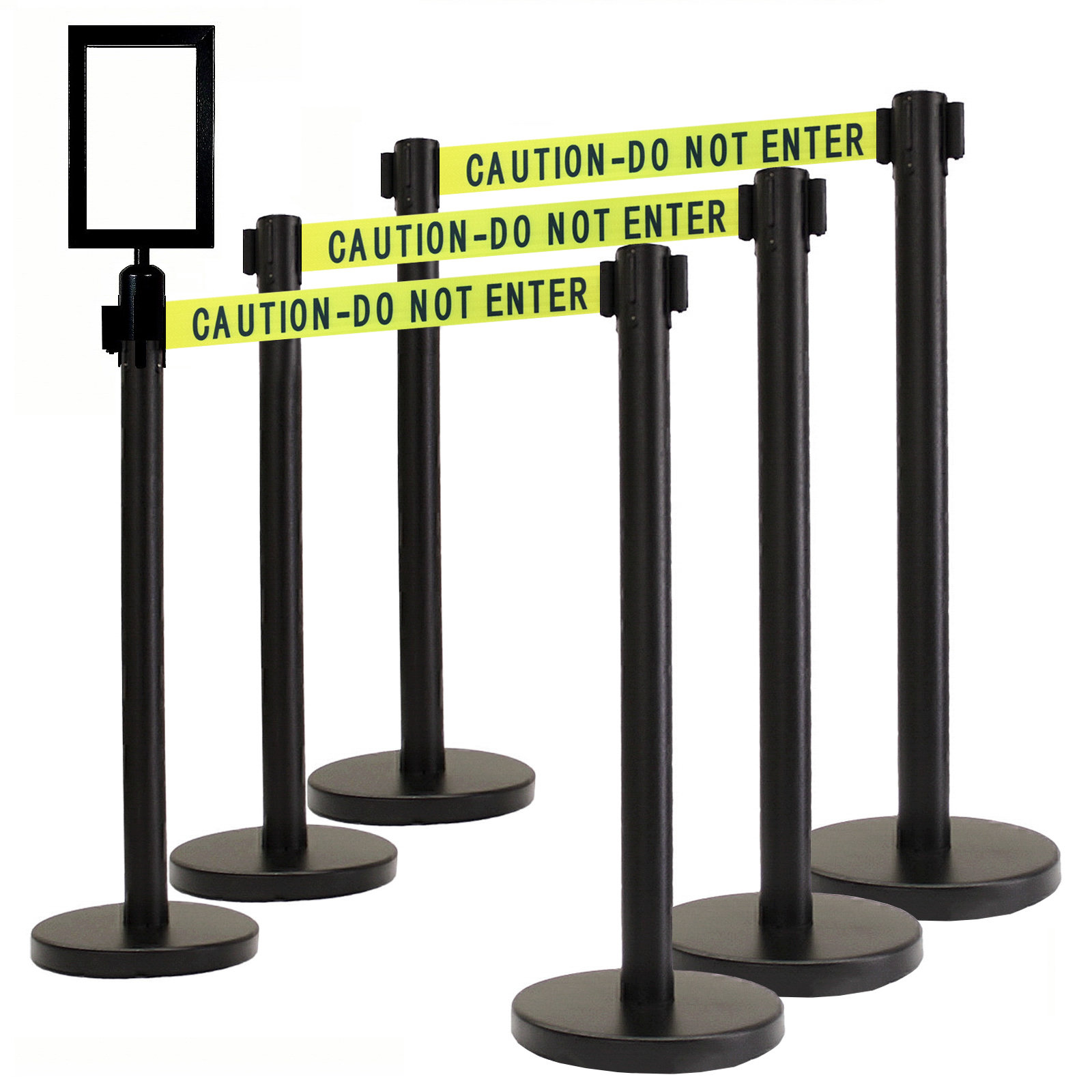 VIP Crowd Control 36" Retractable Belt Queue Safety Stanchion Barrier