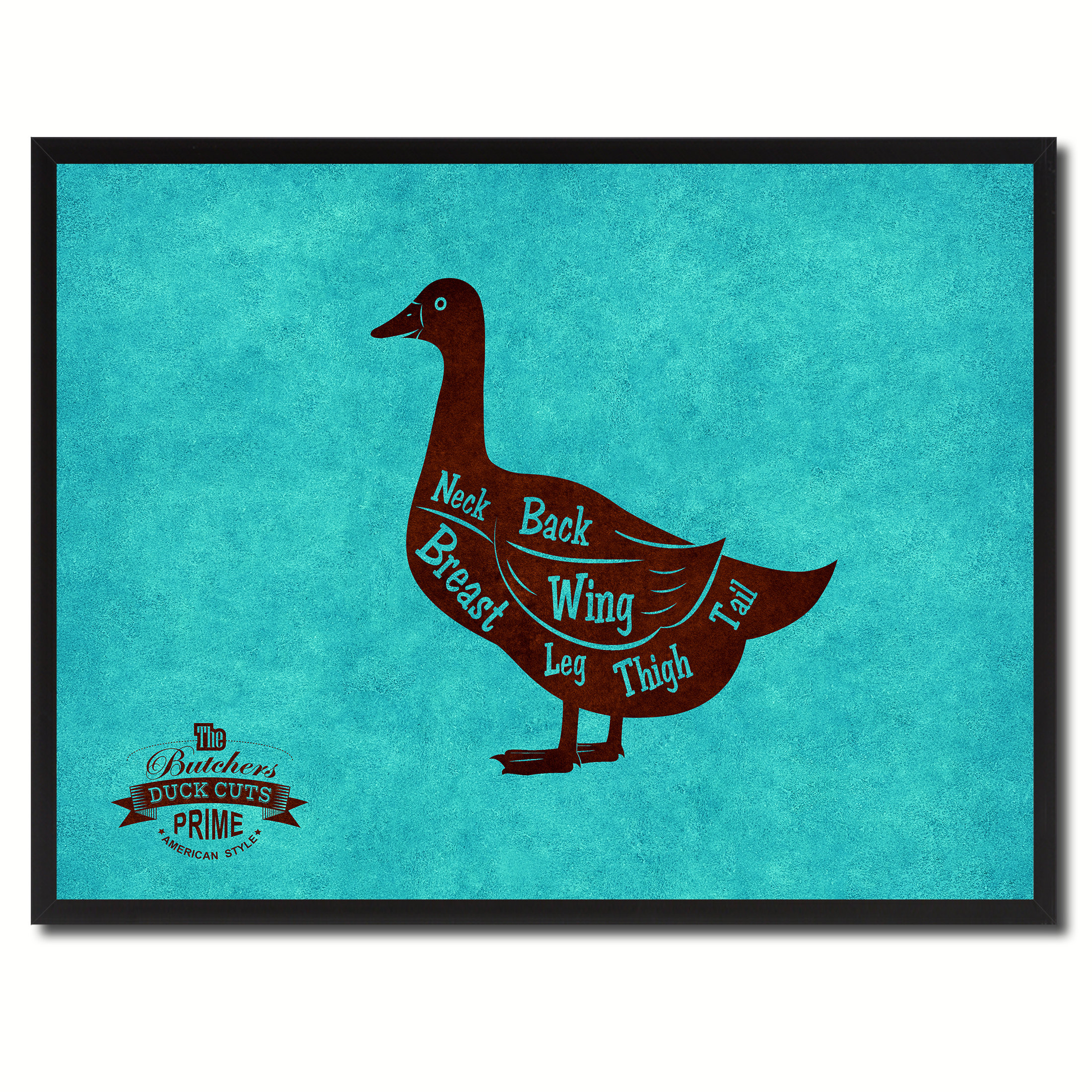 August Grove Duck Meat Cuts Butchers Chart Picture Frame Print On august-grove-duck-meat-cuts-butchers-chart-picture-frame-print-on