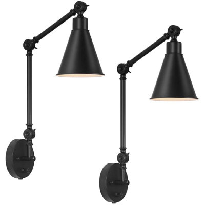 Flaherty 1 - Light Dimmable Black Swing Arm