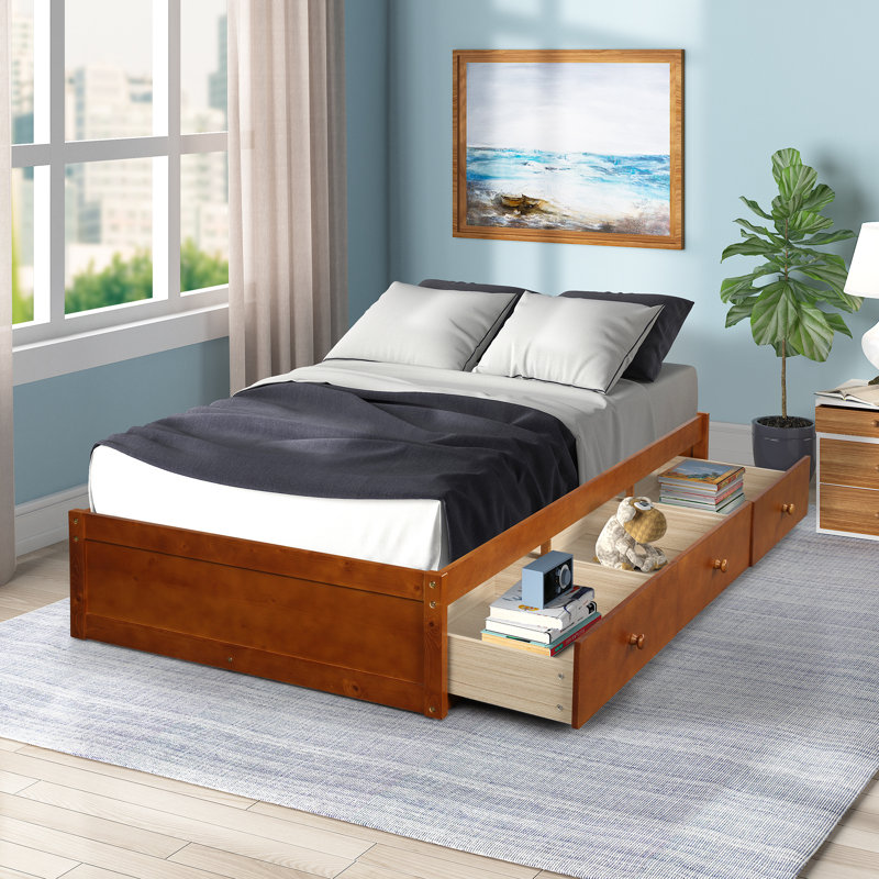 Winston Porter Sonntag Storage Platform Bed Wayfair