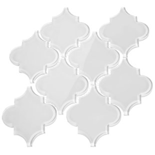 Mosaic Tile You Ll Love Wayfair Water Jet 3 9 X 4 7 Gl Mosaic Tile In Ornamental Bright White