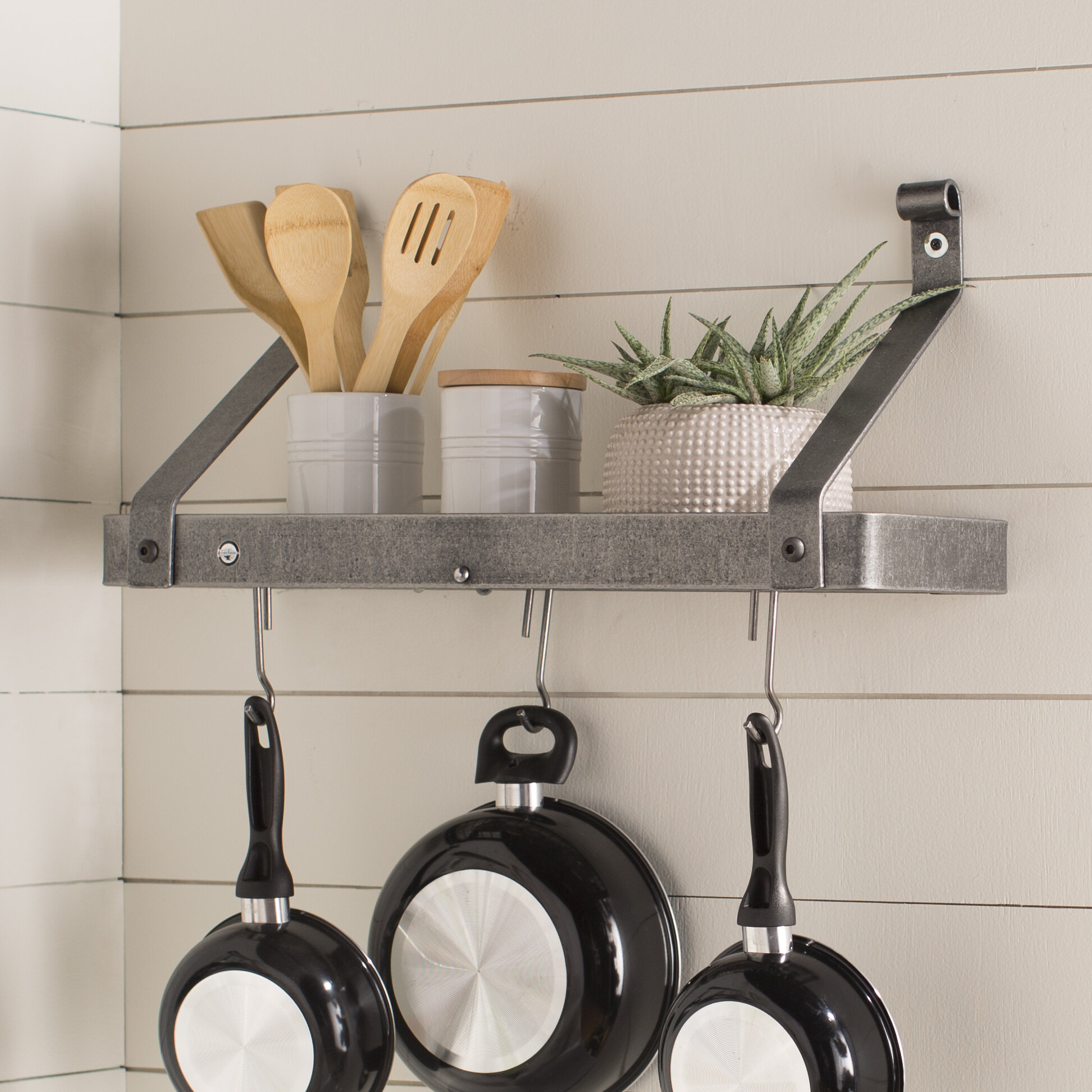 wall mounted pot racks for kitchen
