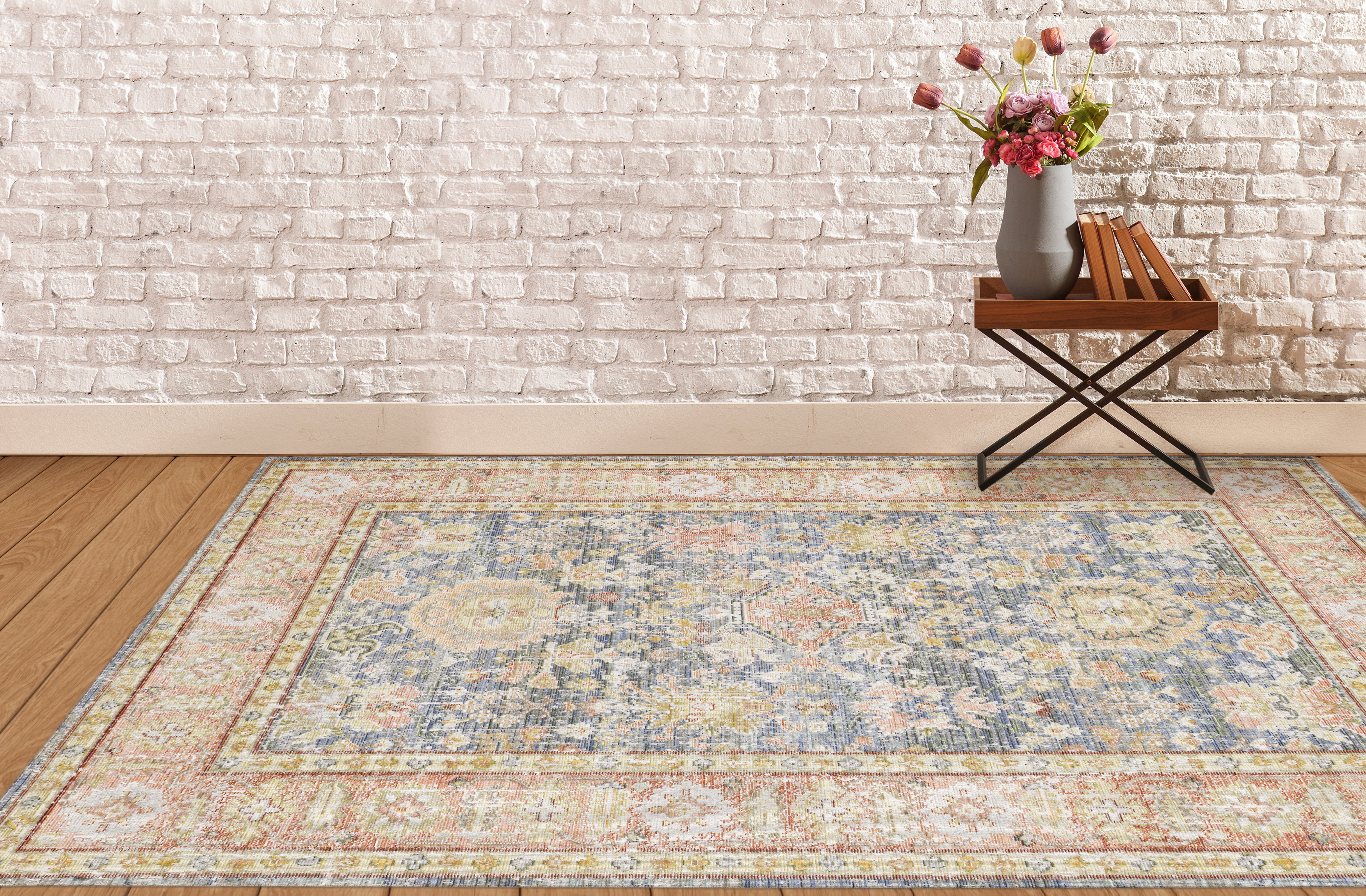 Bewdley Oriental Blue Coral Area Rug Joss Main