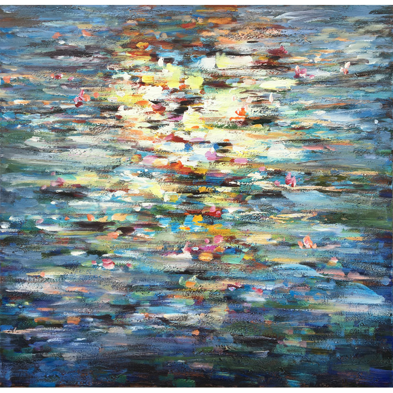 Wrought Studio Water Reflection Oil Painting Print On Wrapped
