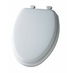 padded toilet seat with metal hinges