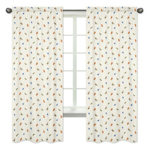 Jungle Time Animal Window Curtain Panels (Set of 2)