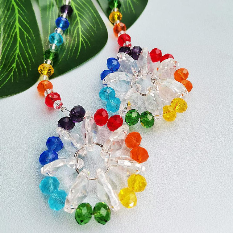 Crystal Rainbow Prisms Suncatcher Hanging Window Pendant Home Garden Decor 