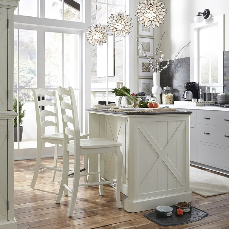 Moravia 3 Piece Kitchen Island Set With Engineered Quartz Top Moravia 3 Piece Kitchen Island Set With Engineered Quartz Top