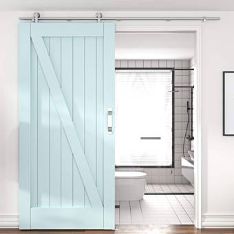 Tms European Modern Sliding Single Track Barn Door Hardware Kit Reviews Wayfair