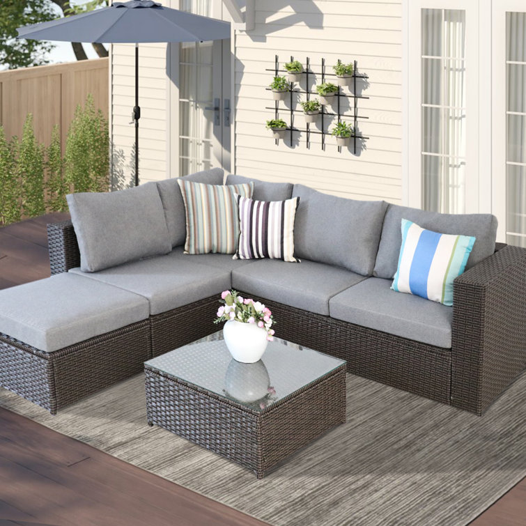rattan sectional set