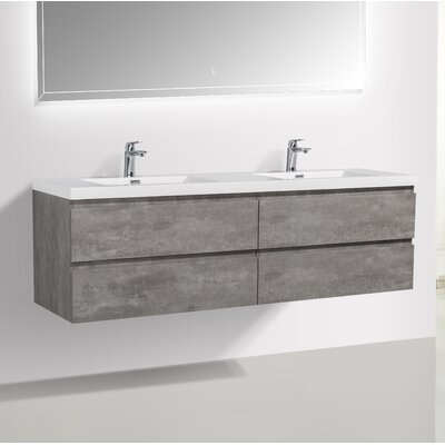 Find the Perfect Double Wall Mounted & Floating Bathroom Vanities | Wayfair