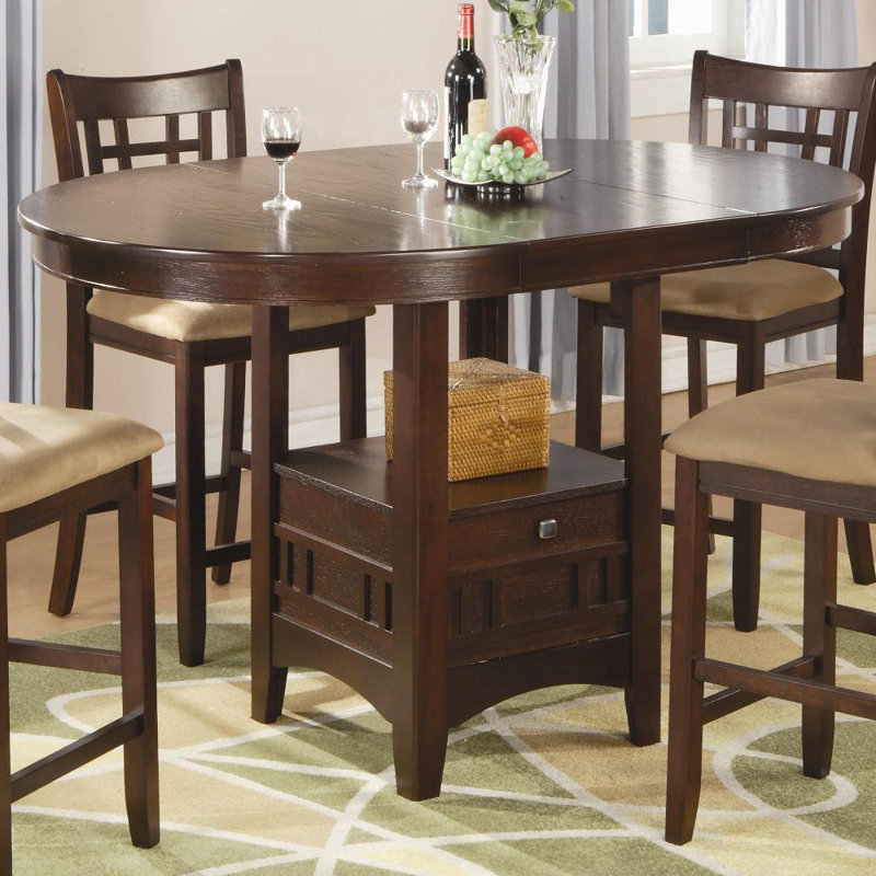 Winston Porter Jeffords Counter Height Extendable Solid ...