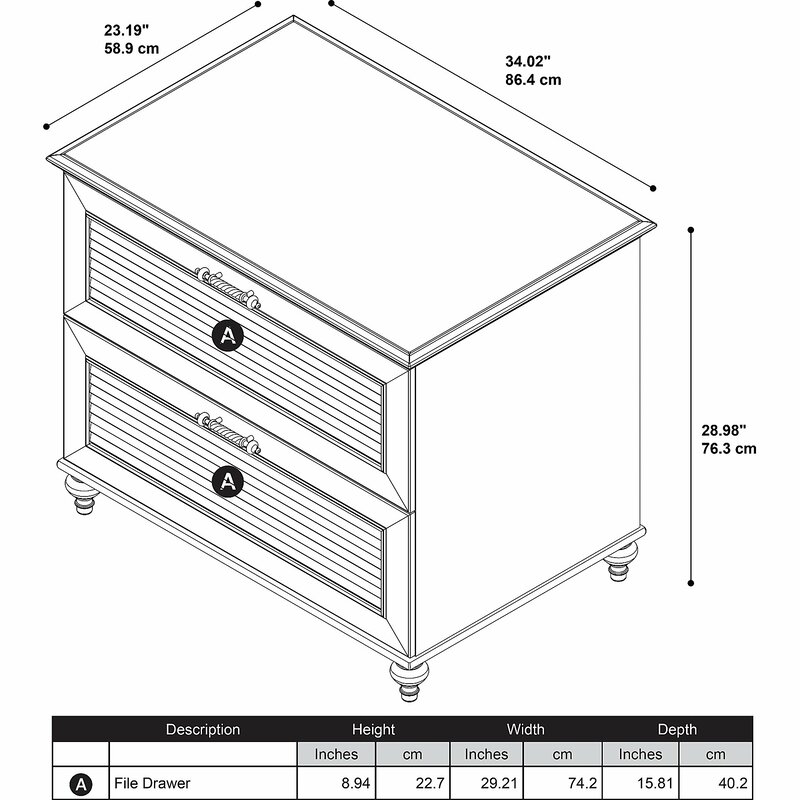 Kathy Ireland Home By Bush Furniture Volcano Dusk 2 Drawer Lateral