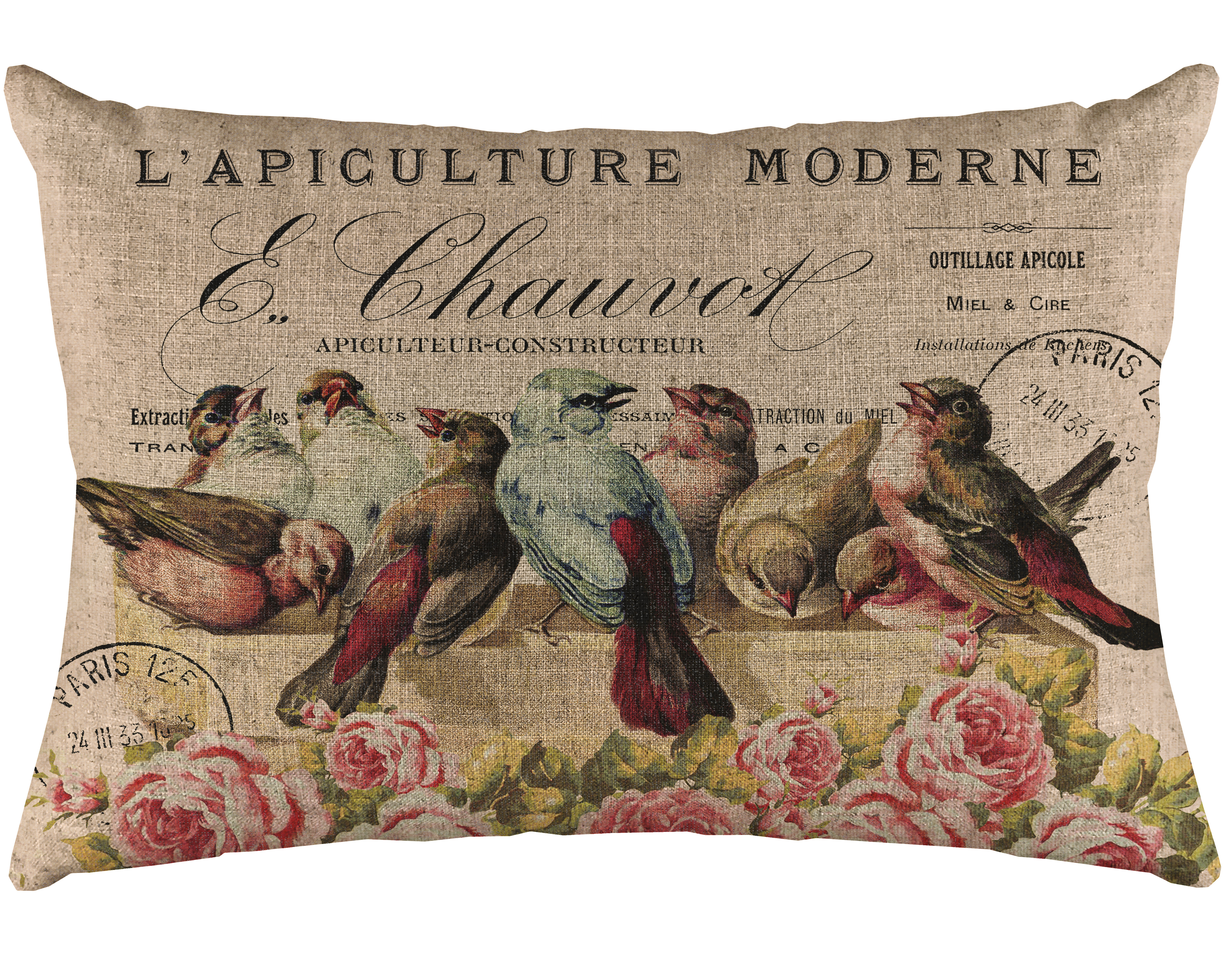 throw pillows with birds on them