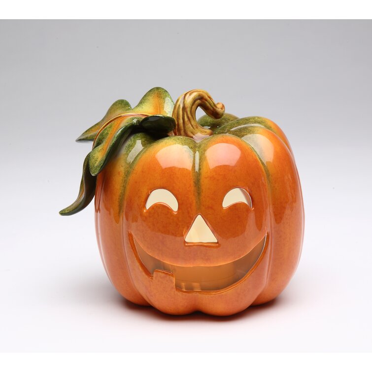 Ceramic Pumpkin Tealight Holder Tea Light Holder Candle Holder Halloween Spooky 