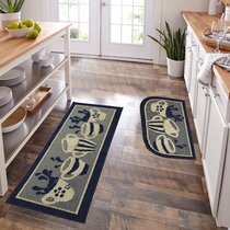 Kitchen Rugs Mat Non Skid D Shaped Decor 18 x 30 Inches 18 x 30 Inches, 2