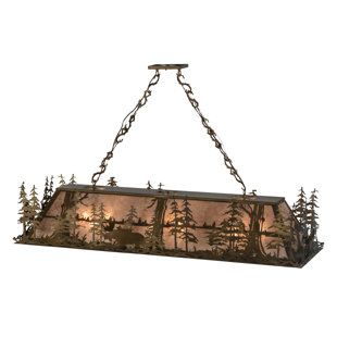 Go to store & view more images Meyda Tiffany Moose at Dusk 12-Light Pool Table Lights Pendant