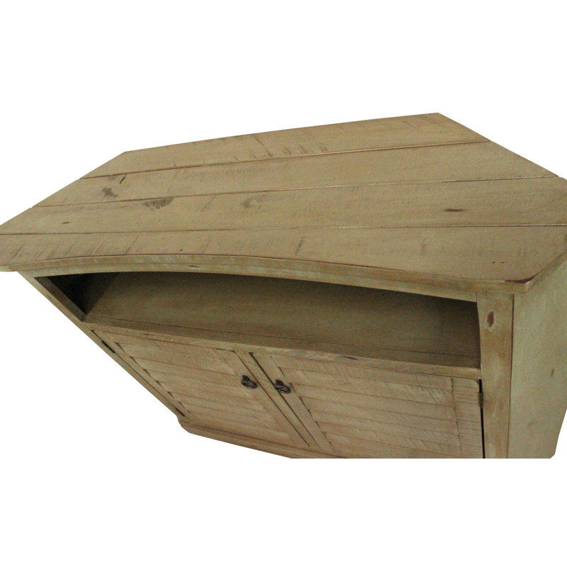 Rosalind Wheeler Mackey Rustic Tall Curve Corner Tv Stand For Tvs