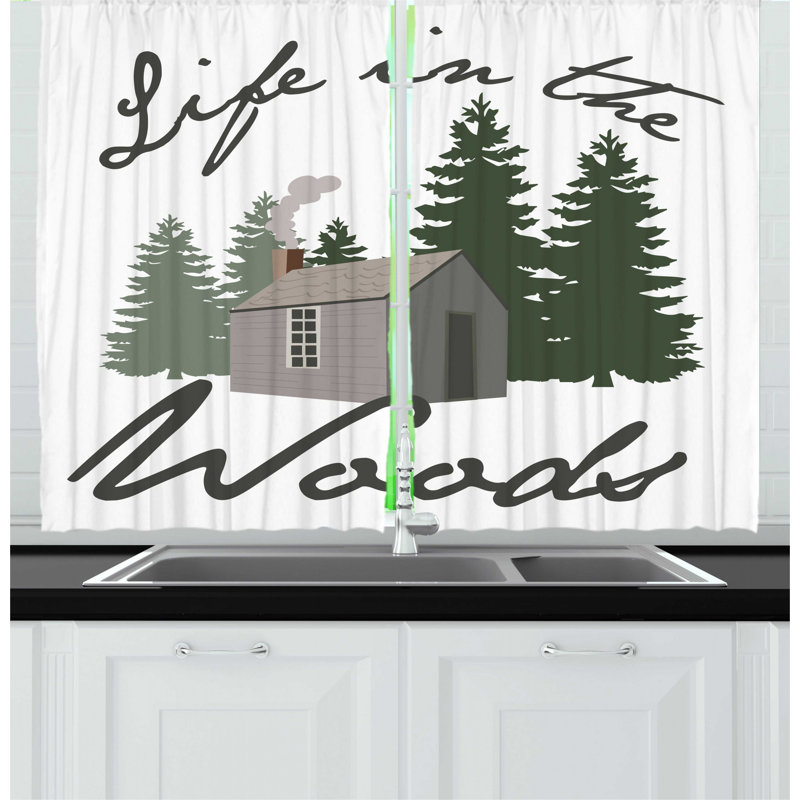 East Urban Home 2 Piece Log Cabin Image Of A Rustic Lodge In A