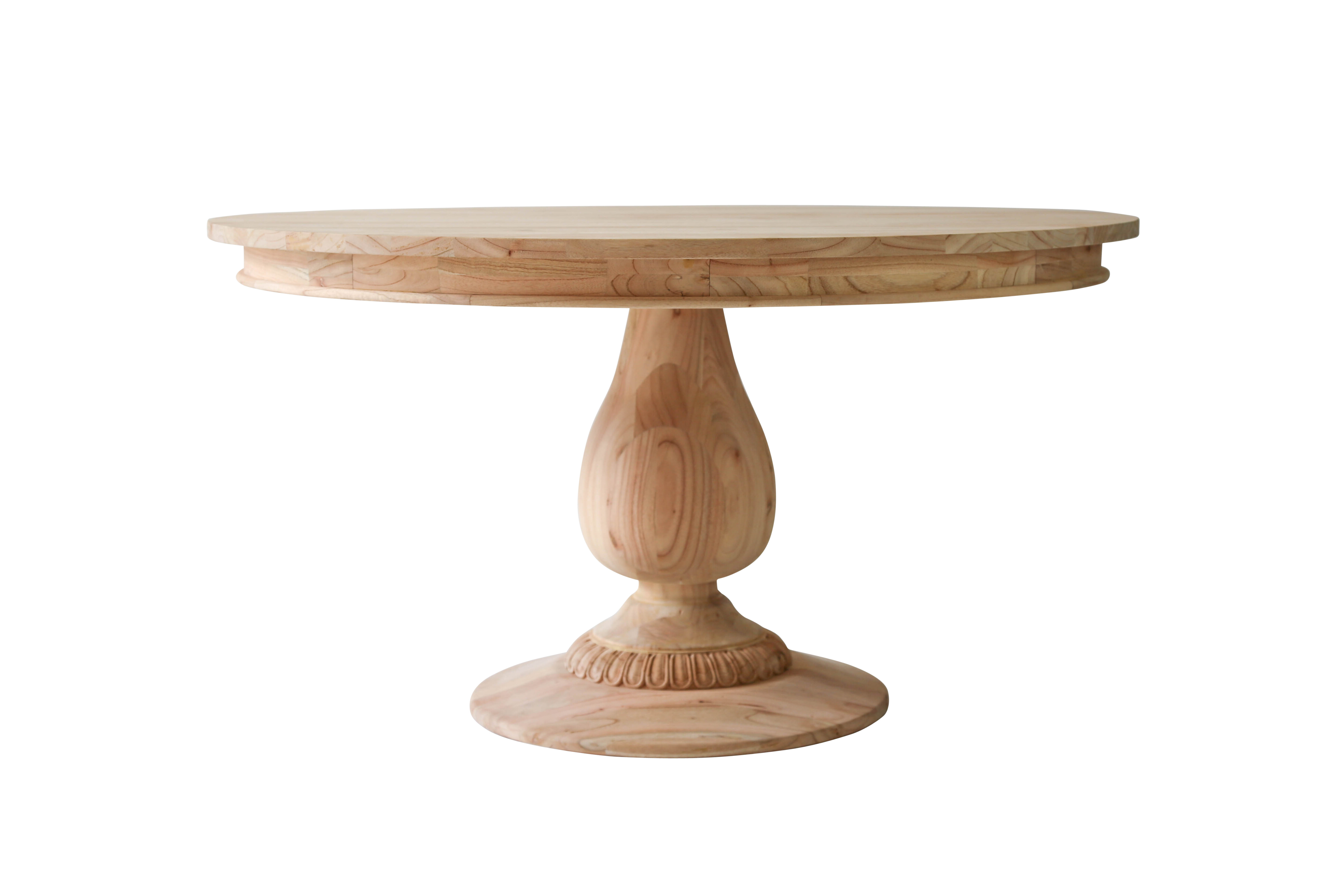 Ave Home Raw Cedar Solid Wood Pedestal Dining Table Perigold