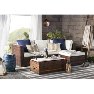 Burruss 4 Piece Patio Sectional with review