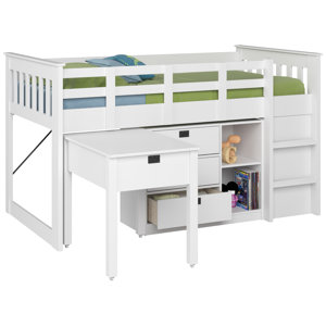 Deion Twin Low Loft Bed with Storage