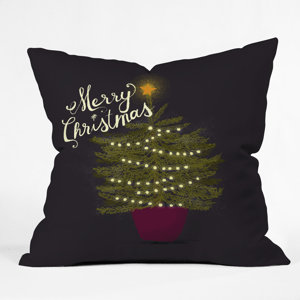 Merry Christmas Little Tree Indoor/Outdoor Throw Pillow