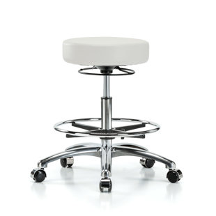 Height Adjustable Massage Therapy Swivel Stool with Foot Ring by Perch Chairs & Stools