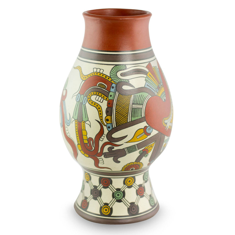 World Menagerie Valya Maya Feathered Serpent Ceramic Decorative