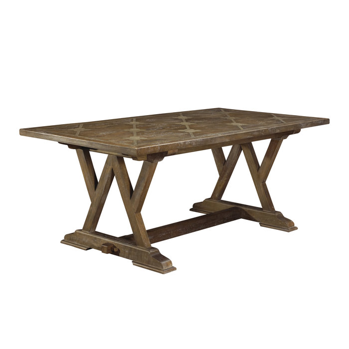 Loranger Cordoba Parquetry Solid Wood Dining Table Loranger Cordoba Parquetry Solid Wood Dining Table