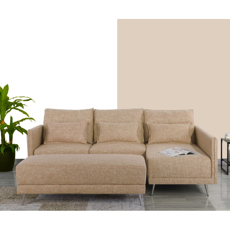 Wrought Studio Tivoli Right Hand Facing Sectional With Ottoman Wrought Studio Tivoli Right Hand Facing