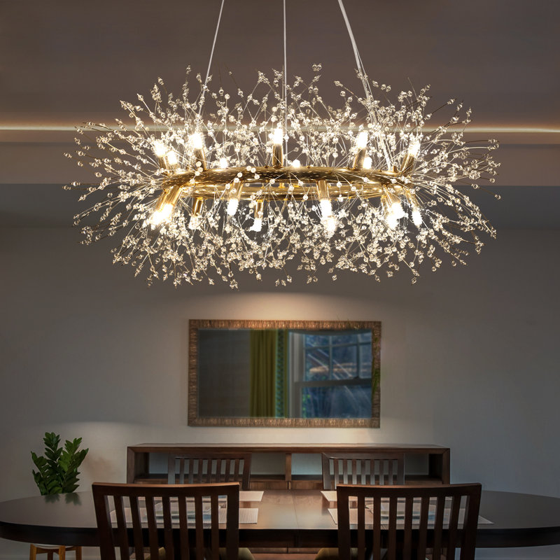 Geetika Firework Crystal Sputnik Chandelier Finish: Gold, Size: 12.6" H x 31" W x 31.5" D