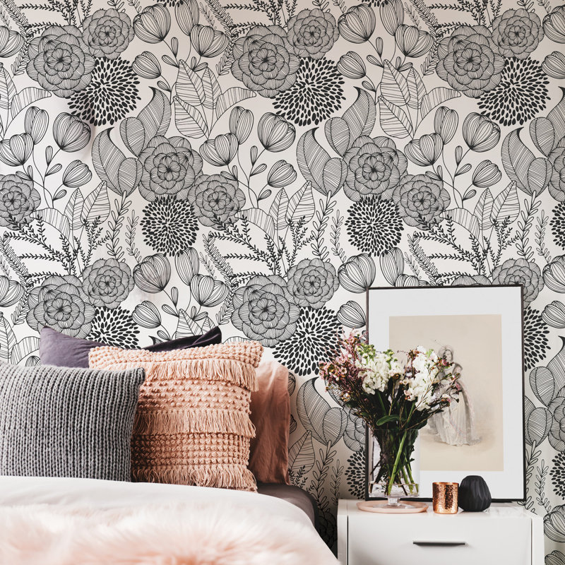 Gracie Oaks Nannie Secret Garden 18 L X 20 5 W Peel And Stick Wallpaper Roll Reviews Wayfair Printed on a premium substrate reclaimed shiplap peel & stick wallpaper comes on one roll that measures 20.5 inches wide by the delicate florals and regal peacocks in this french influenced design have a refined style. nannie secret garden 18 l x 20 5 w peel and stick wallpaper roll