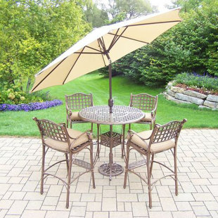 Go to store & view more images Thelma 5 Piece Bar Height Dining Set with Cushions by Astoria Grand