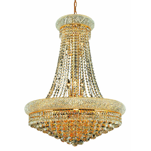 Greyleigh Rozella 14 Light Statement Empire Chandelier With Crystal Accents Reviews Wayfair