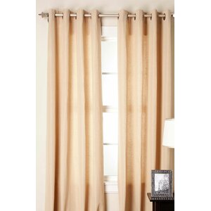 Solid Semi-Sheer Thermal Grommet Single Curtain Panel