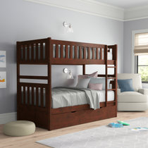 Bright White Lacquered Bunk Bed Child's Single Bed Boy or Girl 