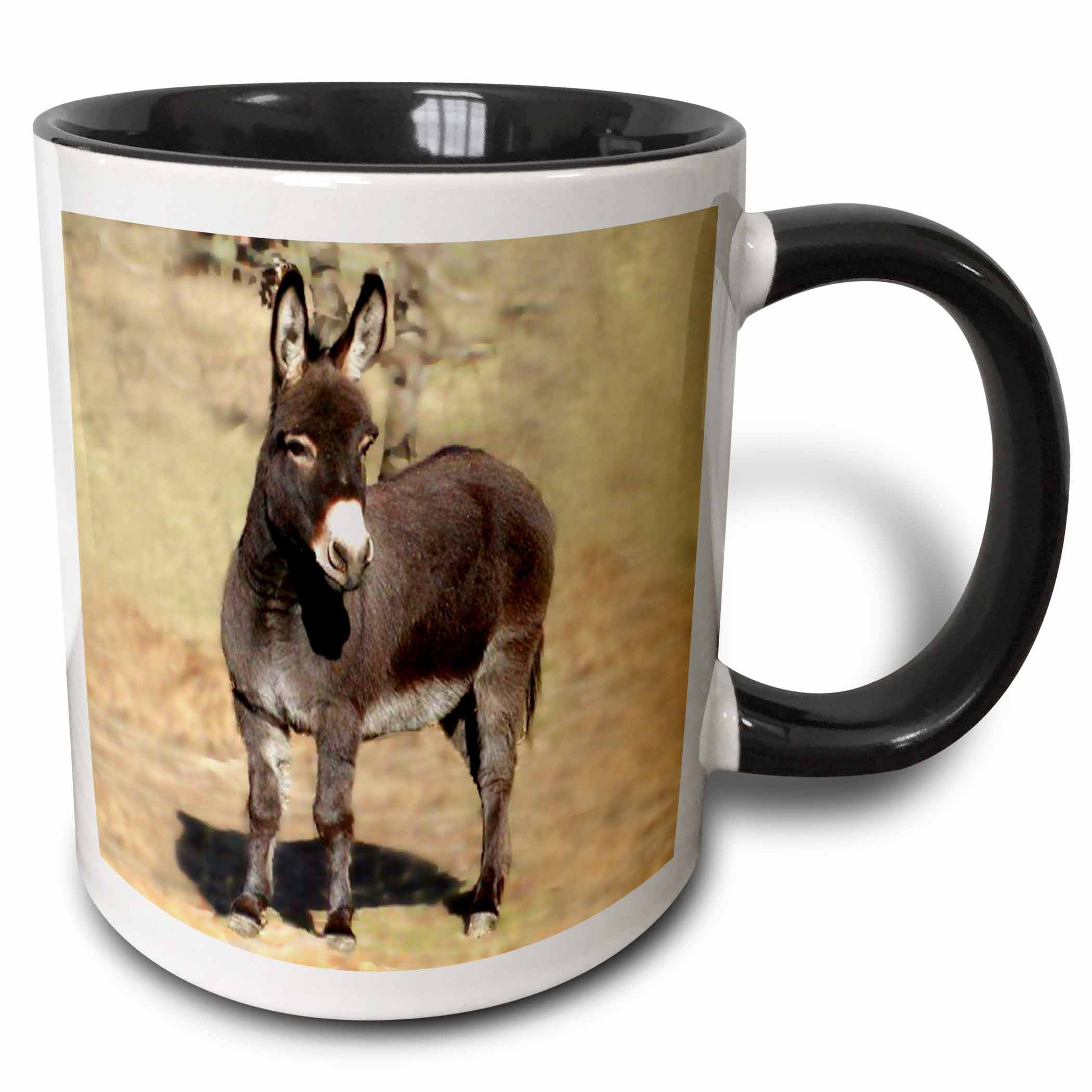 Donkey on Ranch White Mug
