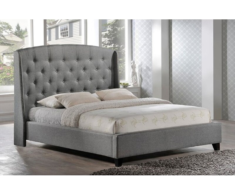 Canora Grey Beams Upholstered Wingback Headboard | Wayfair