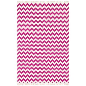 Hacienda Purple/White Chevron Area Rug