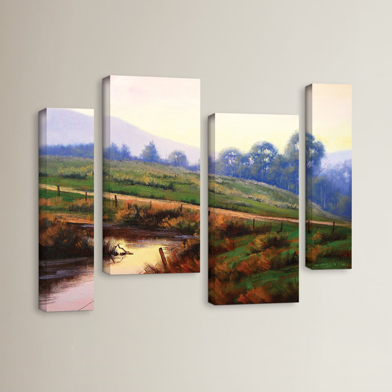 Red Barrel Studio Afternoon Glow 4 Piece Painting Print On Wrapped Canvas Set Wayfair