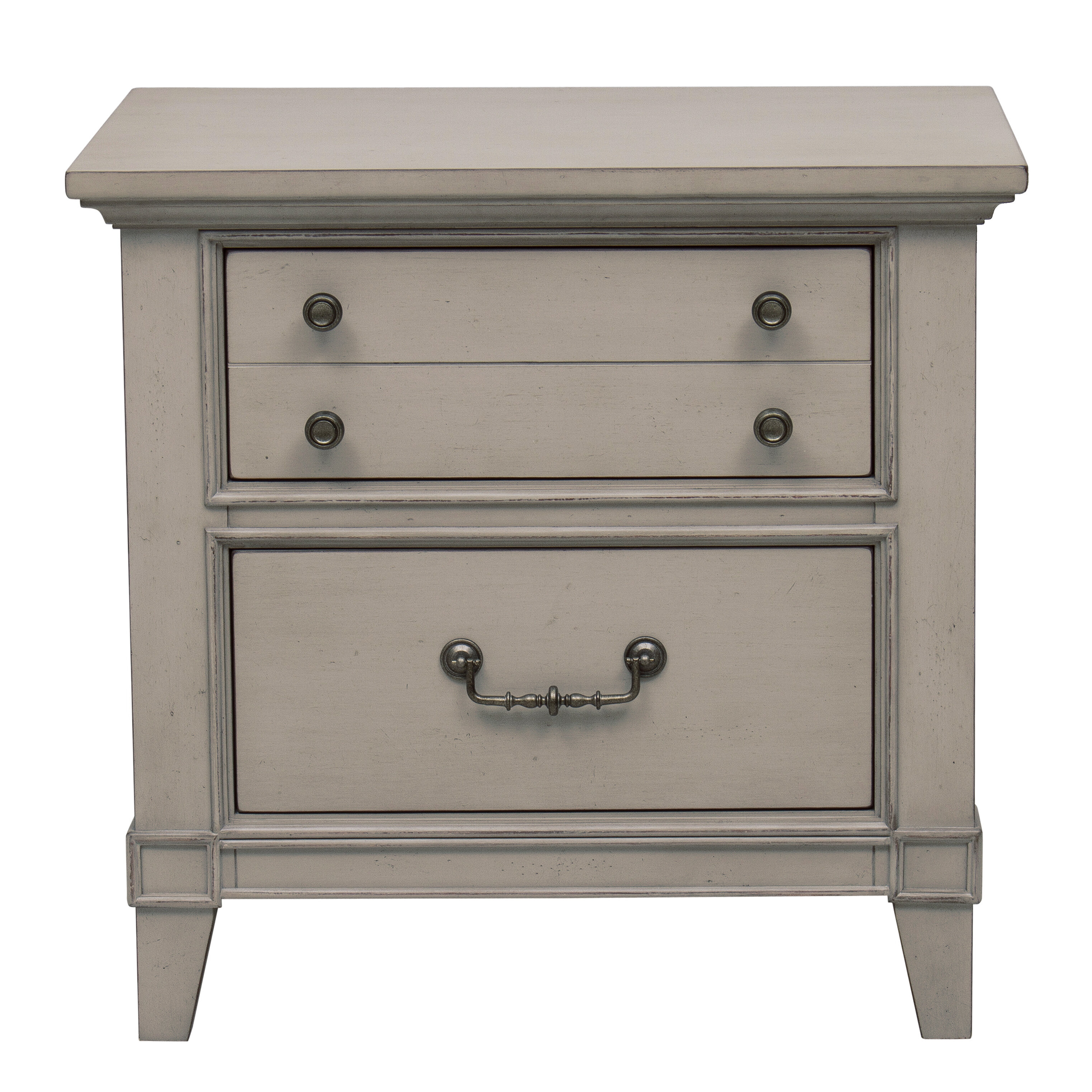 Canora Grey Loughton Usb Charging 2 Drawer Nightstand Reviews Wayfair