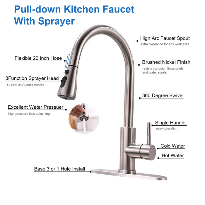 Ruiling Pull Out Touch Single Handle Kitchen Faucet Reviews
