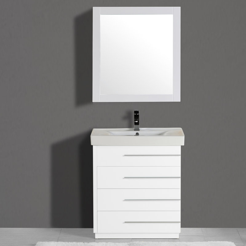 Carlo 30" Single Vanity Set with Mirror
