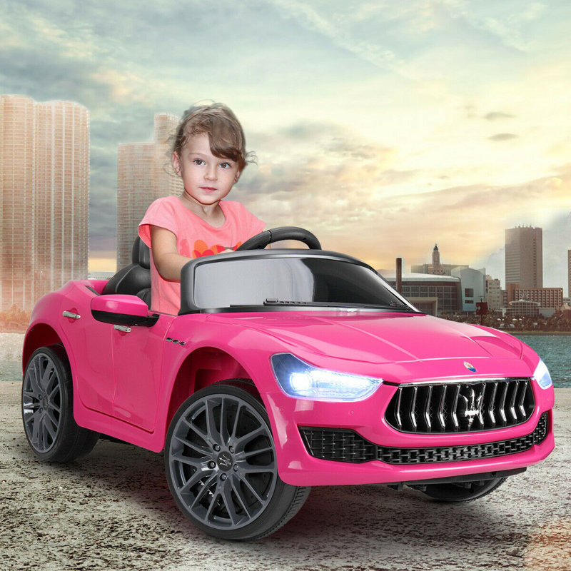 pink maserati ride on car