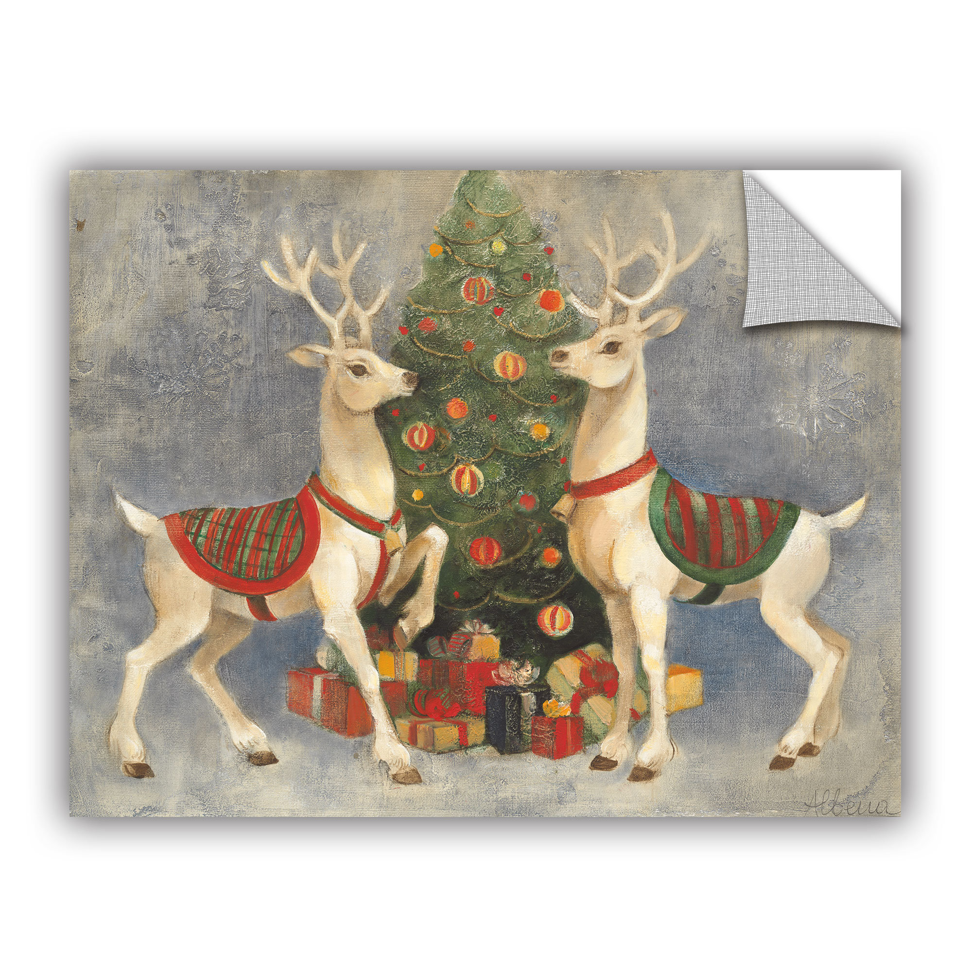 Artwall Albena Hristova Holiday Reindee Removable Wall Decal Reviews Wayfair