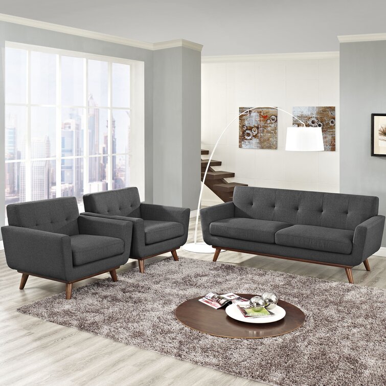 Wade Logan® Messinger 3 Piece Living Room Set & Reviews | Wayfair
