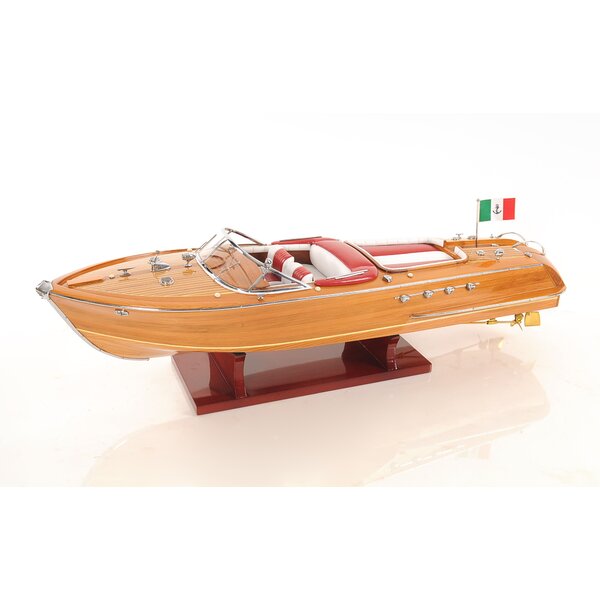 Cedar Wood Riva Aquarama 34" High Quality Model Boat L80 Handmade Xmas Gift 