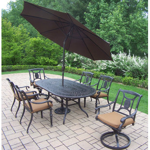 Go to store & view more images Victoria 7 Piece Dining Set with Cushions by Oakland Living